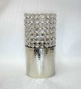 Hot Vantage moderne fantaisie luxe cristal perle pilier bougeoir fantaisie décor à la maison/décoration de mariage bougie pilier titulaire - Product Image 3