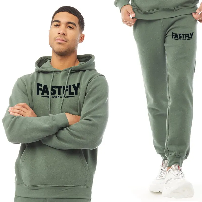 High quality tracksuit skinny fit men fitness tech fleece tracksuits