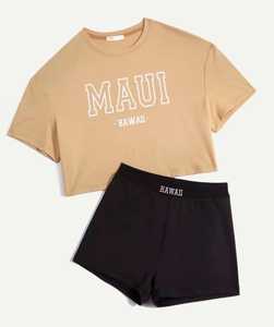 T-shirt avec Short assorti, vêtements de nuit de couleur, vente en gros, entièrement personnalisé, marque à manches courtes, BD, 2022 - Product Image 5