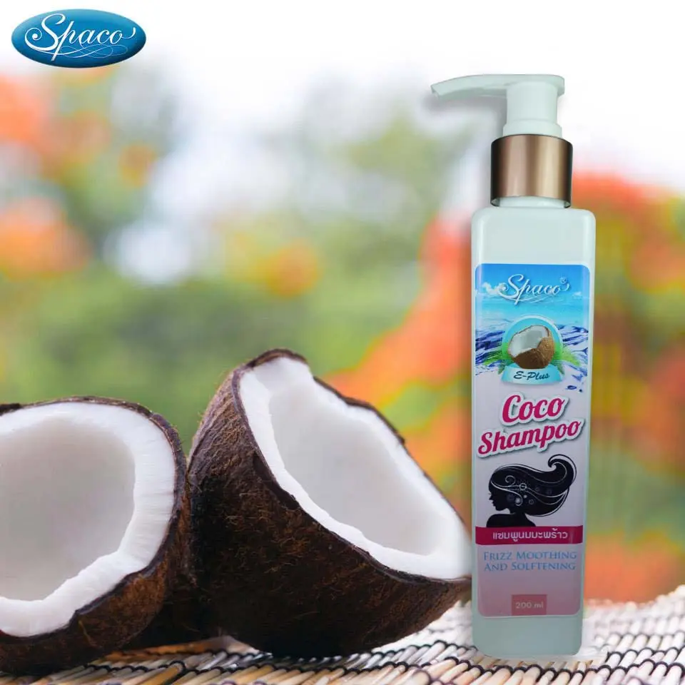 Shampoo all'olio di cocco e olio di cocco nutriente balsamo per capelli essenziale thailandia prodotti di bellezza vegani naturali pelle cosmetica