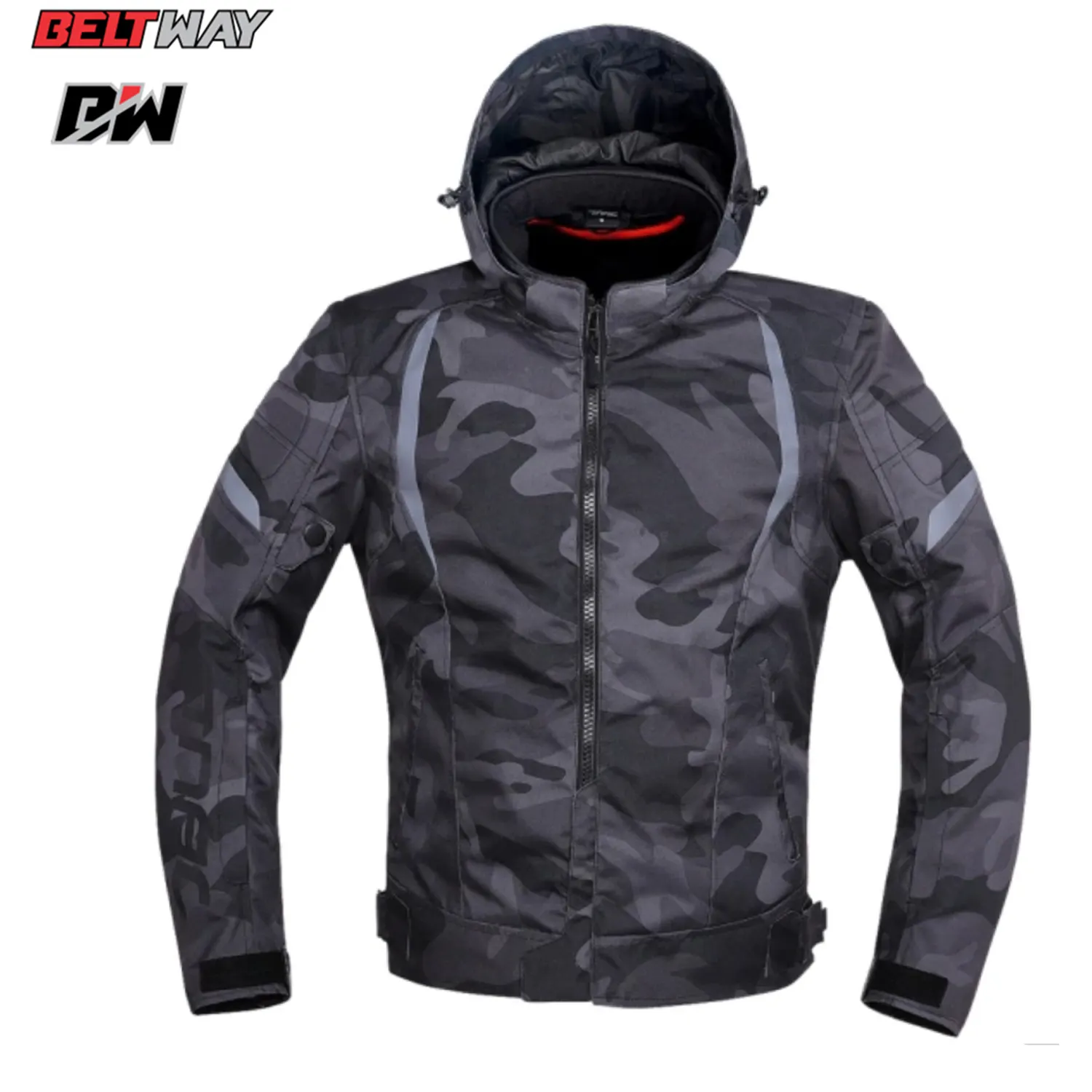 Tuta moto da uomo personalizzata giacca da corsa Motocross traspirante per quattro stagioni con caratteristiche di abbigliamento riflettente