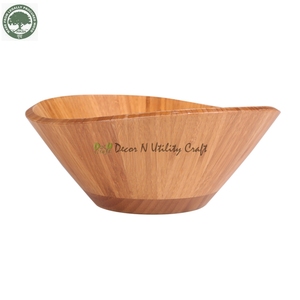 Servidor personalizable de madera de bambú para servir ensaladas, cuenco grande de Acacia, de alta calidad, Vintage Life, a la venta, precio barato - Product Image 2