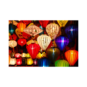 Linterna de seda vietnamita, gota de lágrima grande colorida - Product Image 6