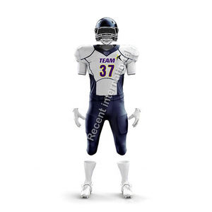 Uniforme de Fútbol Americano Sublimado Personalizado, Transpirable, de Talla Grande, Manga Corta, de Poliéster de Secado Rápido, a Precio de Fábrica - Product Image 2