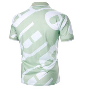 Camisetas Polo de poliéster 100% para todas las estaciones con logotipo personalizado para hombre, camisetas de tenis con sublimación de patrón 3D de manga corta con decoración de botones - Product Image 3