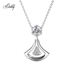 Dasini semplice cristallo <span class=keywords><strong>rosso</strong></span> <span class=keywords><strong>rubino</strong></span> 4 stile Versatile ciondolo impreziosito da cristalli Swarovski 925 <span class=keywords><strong>collana</strong></span> in argento Sterling - Product Image 4