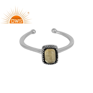 Bague en pierre précieuse naturelle en Citrine naturelle, pierre précieuse, argent 925, vente en gros, bijoux indiens - Product Image 1