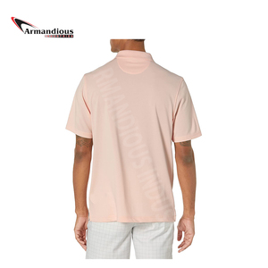 Camiseta de polo de golf de manga corta de alta calidad para hombre Patrón sólido al por mayor de alta calidad - Product Image 2