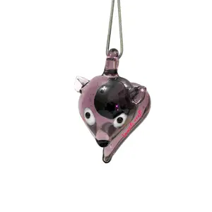 Lampwork glass jewelry pendant on animal squirrel theme