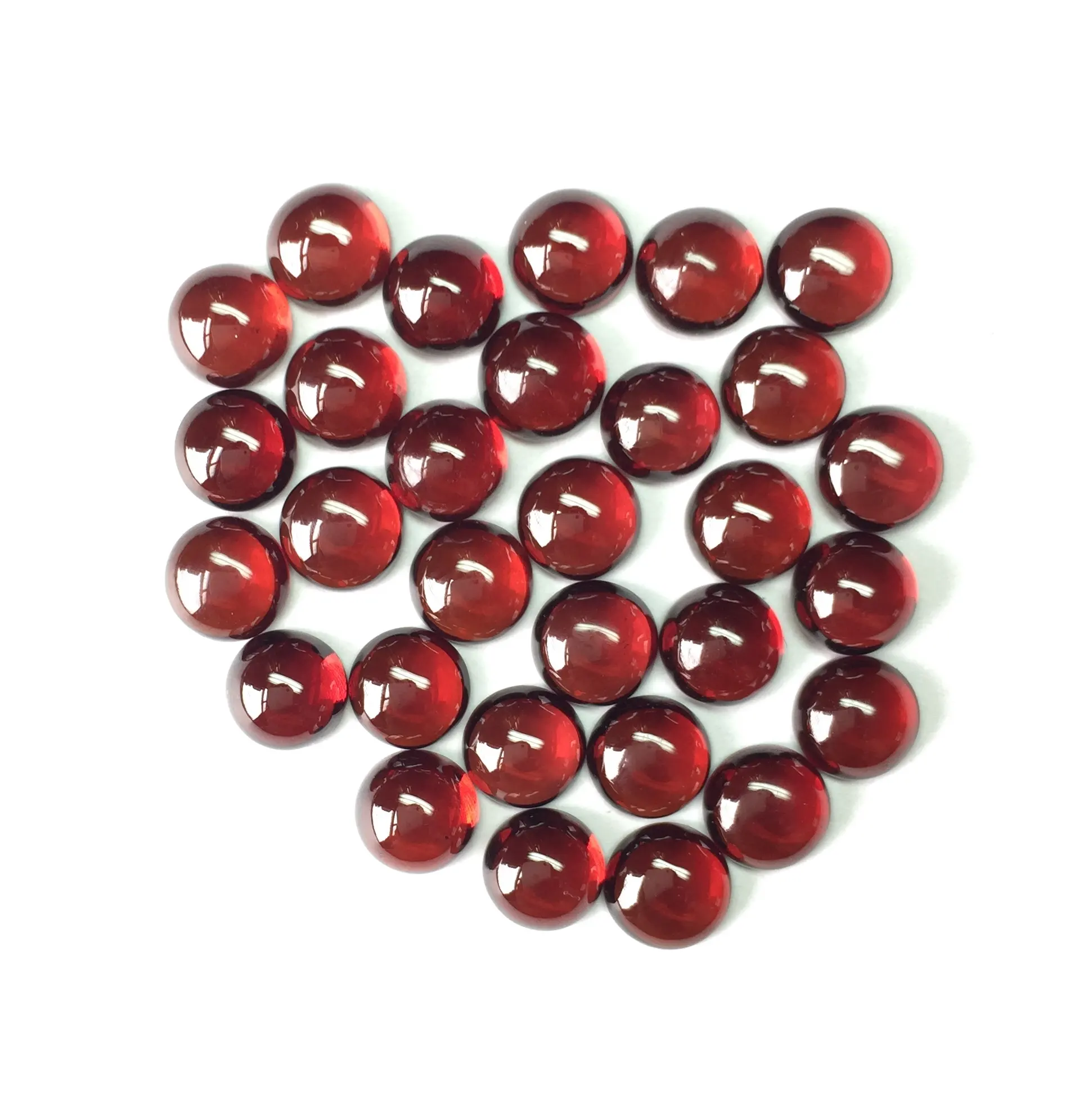 5mm प्राकृतिक लाल गार्नेट ढीला दौर Cabochon रत्न थोक मूल्य प्राकृतिक अच्छी गुणवत्ता पत्थर थोक थोक 100% अच्छा रंग