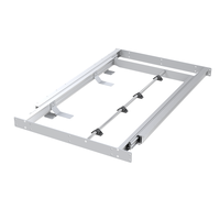 Table à manger extensible Ram Industrie T50 en aluminium avec glissières à roulements à billes, capacité de charge de 80 kg, pliage synchronisé pour cuisine
