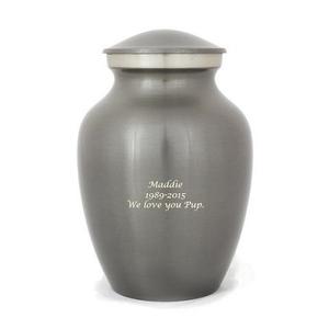 Urna de cremación hecha a mano de aluminio, Color gris, hecha a mano con gran precisión, urna funeraria grabada para cenizas humanos de adultos - Product Image 5