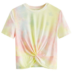 Service OEM personnalisé professionnel pour femmes haut court T-shirts marque privée été décoré patchs bas quantité minimale de commande - Product Image 3