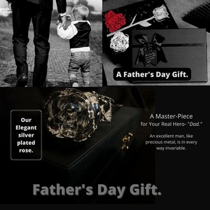 Sanaar Crafts Natural Rose Dipped in Silver-Father's Day <b>Gift</b> From Delhi - Product Image 3
