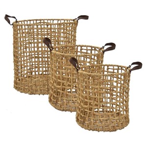 Open Weaved Water Hyacinth <b>Basket</b> Bin Laundry <b>Basket</b> Storage <b>Basket</b> 100% Natural Water Hyacinth Fiber <b>Cheap</b> Price - Product Image 4
