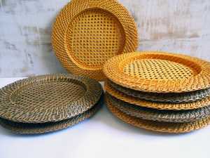 แผ่นรองจานหวายสำหรับรับประทานอาหารเสื่อปูโต๊ะและจานรองแก้วแผ่นหวายเครื่องชาร์จสำหรับงานแต่งงานแบบเวียดนามขายส่ง - Product Image 5