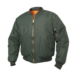 Chaqueta de bombardero de vuelo de invierno para hombre de alta calidad Popular Sage Green Street Wear venta al por mayor más ligera de talla grande disponible - Product Image 3