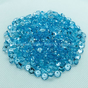 "8Mm รอบ Brilliant ตัด Sky Blue Topaz" ขายส่งโรงงานราคาคุณภาพสูง Faceted หลวมอัญมณีต่อกะรัต - Product Image 6