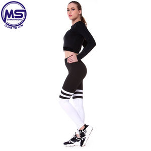 High Quality Custom Women's Gym Fitness Sports <b>Leggings</b> with Logo at Waist Wholesale Sports Wear - Product Image 6