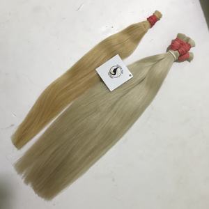Fábrica directa de etiqueta privada, doble trama, sin derrames, extremos completos, cabello rubio de platino ruso, cabello humano de Vietnam - Product Image 3