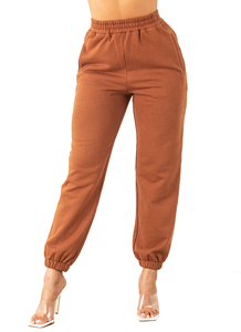 Ropa Deportiva de Mujer para Hacer Ejercicio, Estilo Jogger, de Cintura Media, con Encaje, de Forro Polar Elástico, 100% Algodón, Invierno 2023, Personalizada, de Alta Calidad y Elegante - Product Image 5