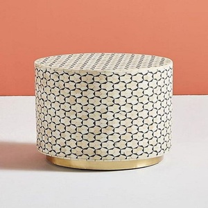 Moderna hermosa mesa auxiliar con incrustaciones de hueso para el hogar para muebles de sala de estar - Product Image 3