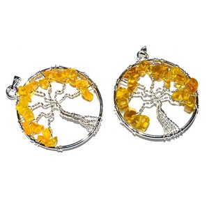 Pendentif arbre de vie en Citrine, 1 pièce, meilleure promo sur la Citrine, pendentif arbre de vie - Product Image 1