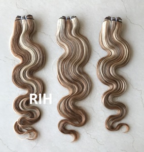 Malaysian Cuticle Aligned Wholesale Color No. #30/613 <b>Body</b> <b>Wave</b> 24" Inch Cambodian Human Hair Bundle's Extension's Vendors Weave - Product Image 5