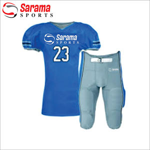 Uniformes de Football européens et américains, équipement avec maillots et drapeaux de Football en sergé - Product Image 1