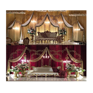 Fancy Metal <b>Backdrops</b> for Wedding Stage Wedding Decor Metal Arch <b>Frames</b> Hot Sale Metal Arch Wedding <b>Backdrops</b> - Product Image 1