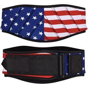 Custom American Flag Sublimation Neoprene Weightlifting <b>Belts</b> Wholesale EVA Nylon <b>Powerlifting</b> Comfortable Back Support Gym <b>Belt</b> - Product Image 1