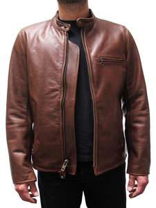 Veste en cuir décontractée slim fit pour homme, col montant à capuche avec décoration à motifs, taille XL, tissu en polaire et toile teint, pas cher - Product Image 3