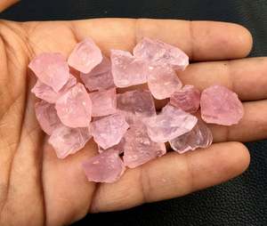 Bénédiction Way perles 10 pièces naturel brut non traité Rose Quartz pierre précieuse Rose cristaux vente en gros - Product Image 4