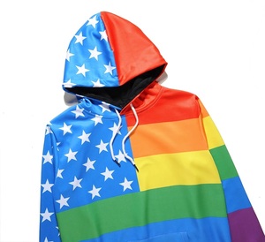 América bandera Arco Iris Lgbt orgullo moda Jersey sudadera Unisex con capucha - Product Image 4