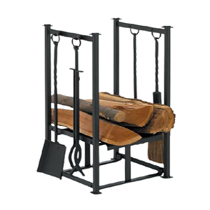 Support à bois de chauffage de qualité supérieure, couleur noire, pour extérieur et intérieur, en fer, à prix abordables - Product Image 2