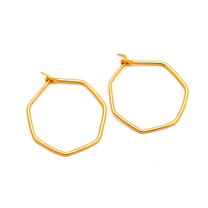 Pendientes de textura chapados en oro, pendientes raros de Plata de Ley 925, pendientes de moda para aniversario de boda para mujer. - Product Image 3