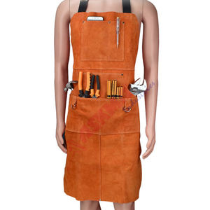 ผ้ากันเปื้อนเชื่อมหนังวัวปรับแต่งได้สะดวกสบายและกันน้ำได้มีกระเป๋าเครื่องมือหลายแบบ - Product Image 3