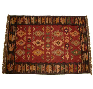 Alfombra de lana de yute de primera calidad con elemento decorativo elegante de aspecto vintage antiguo para sala de estar alfombras y juegos duraderos - Product Image 6