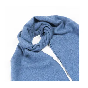 European Style Mens Scarves Thick Cashmere Blue Mens Scarf Custom Length Scarves Supplier