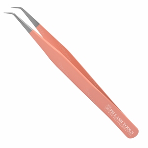 Professional Eyelash Volume Str Angle 6mm 45deg Tweezer Tip Satin and Orange with Your Company Logo, New Arrival Eyelash Tweezer - Product Image 2