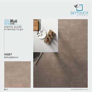 Carrelage en porcelaine de marbre conception moderne, carreaux en bois, en céramique, de couleur marron, 60x60cm, carreaux en céramique - Product Image 3