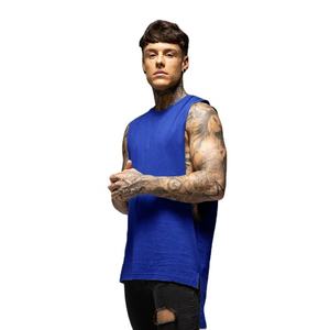 Camiseta sin mangas de gran tamaño para hombre, chaleco de entrenamiento para gimnasio, 100% de algodón, sin mangas, Hip-Hop, gimnasio - Product Image 1