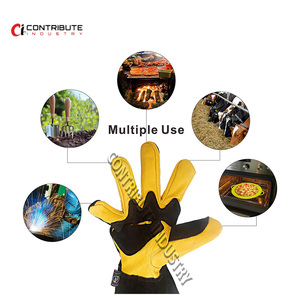 Gants de soudage en cuir de qualité supérieure Offre Spéciale Taille personnalisée Protection des mains et des bras résistante à la chaleur et au feu - Product Image 3