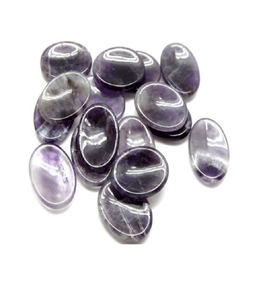 Grossiste Pierre de pouce en cristal naturel Pierre précieuse de quartz améthyste pour la guérison de la paume Pierre de pouce d'inquiétude - Product Image 5