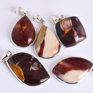 Hermosos colgantes de mookaita roja, diseño hecho a mano, piedras preciosas naturales, diseño exclusivo, colgantes de corte de pera, piedras preciosas naturales genuinas - Product Image 2