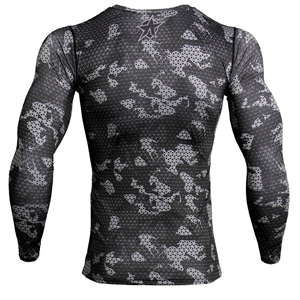 Custom Sublimated Compression Gym Shirts Long Sleeve BJJ Rashguard MMA <b>Mens</b> Rash Guard - Product Image 4