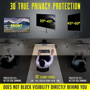 LFD123 Pelicula de privacida Anti-glare anti-spy gizlilik filtresi ekran koruyucu monitör bilgisayar için 17.3 inç ekran koruyucu