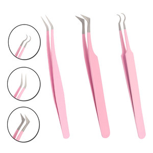 Pink Eyelash Extension <b>Tools</b> Beauty Supplies Eyelash Tweezers Stainless Steel Eyelash Tweezers for Beauty By AMIFAR Enterprises - Product Image 6