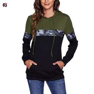 Sweat à capuche décontracté pour femmes, vêtements d'extérieur, mode Patchwork, manches longues, respirant, Logo personnalisé, bon marché, vente en gros, - Product Image 2