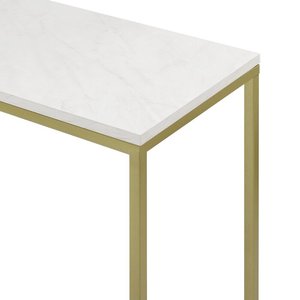 Mesa consola de mármol blanco moderno, marco de hierro de lujo, superventas, muebles de acento, cocina, entrada, Hotel, sala de estar, hogar - Product Image 3